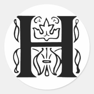 Adesivo Letra extravagante H