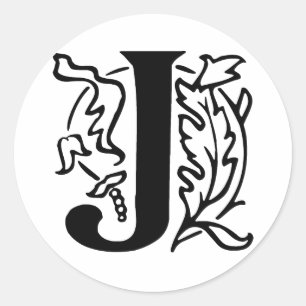 Adesivo Letra extravagante J