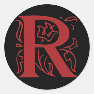 Adesivo Letra extravagante R