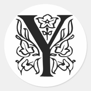 Adesivo Letra extravagante Y