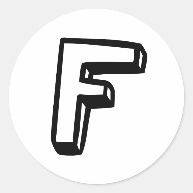 Adesivo Letra F (Frente)