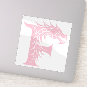 Adesivo Letra F Estilizada com Dragão, Alfabeto de Dragão,