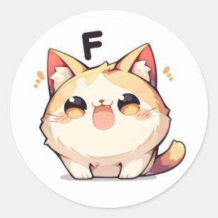 Adesivo Letra F Gato Cujo