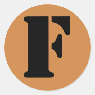 Adesivo Letra F tencil alfabeto por Janz Peru Dourada