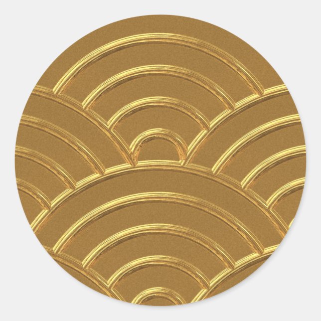 Adesivo Letra Faux Dourado Art Deco Arch Envelope Selo Fav (Frente)