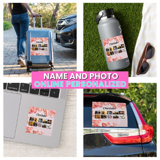 Adesivo Letra Floral Melhor Colagem Fotográfica da Mãe