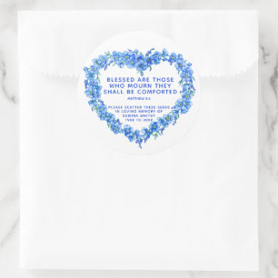 Adesivo Letra funerária memorial de presente azul, sement