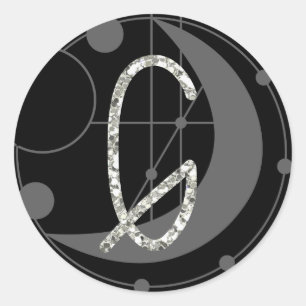Adesivo Letra G Rune Runograma Monograma Geométrico Lua Pr