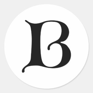 Adesivo Letra gótico inglesa B do monograma