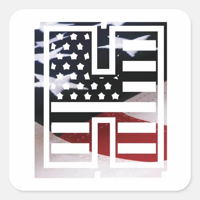 Adesivo Letra H Monograma inicial EUA (Frente)