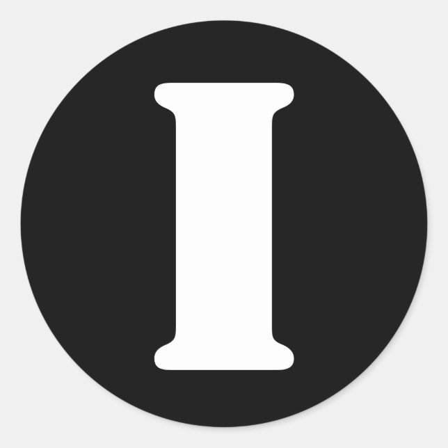 Adesivo Letra I alfabeto de lápis por Janz Black (Frente)