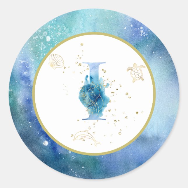 Adesivo *~* LETRA I - Sticker de envelopes náuticos de pra (Frente)