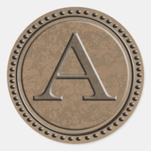 Adesivo Letra industrial A do monograma