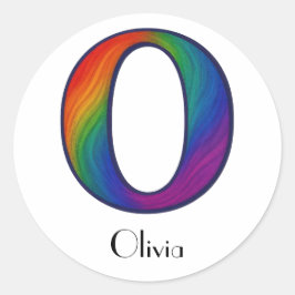 Adesivo Letra inicial colorido O Sticker
