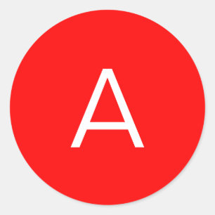 Adesivo Letra inicial do monograma vermelho profissional