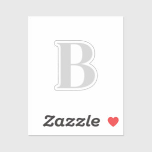 Adesivo Letra inicial Monograma de Cinzas únicas