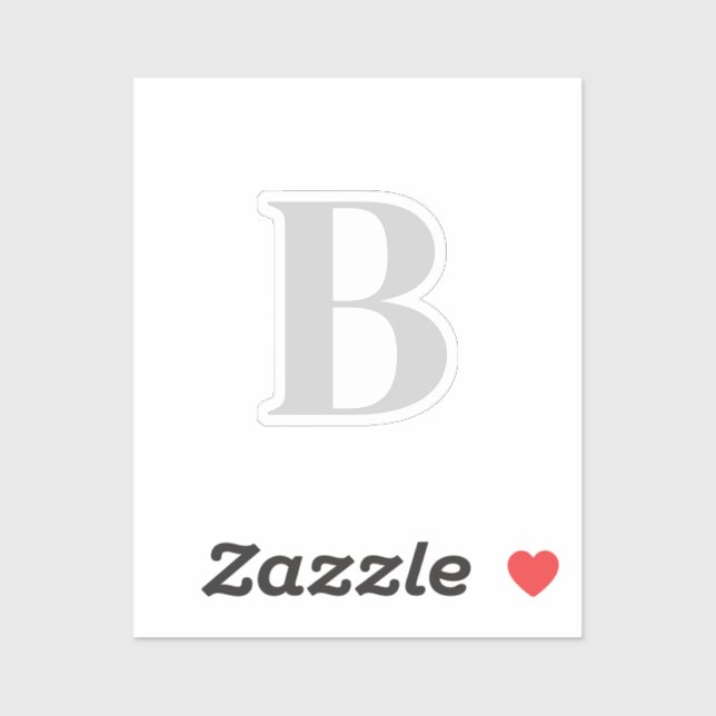 Adesivo Letra inicial Monograma de Cinzas únicas (Folha)