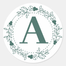 Letra inicial monograma personalizado