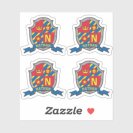 Adesivo Letra inicial N nome personalizado Nathan lion cre