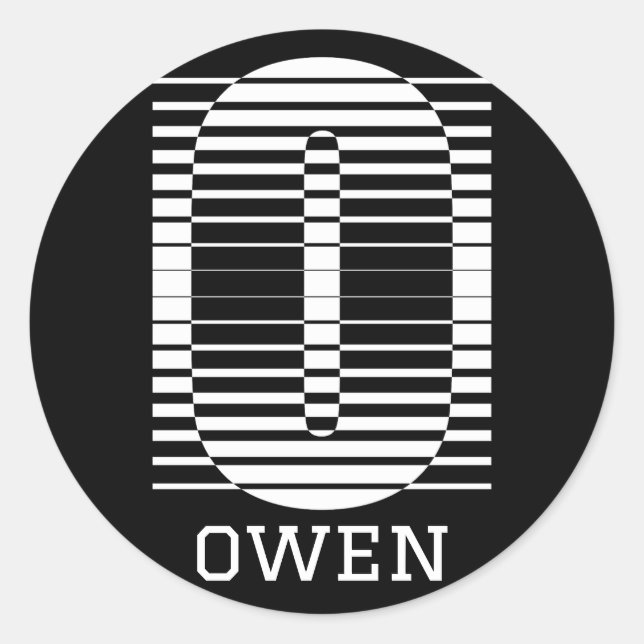 ADESIVO LETRA INICIAL O - ALFABETO NAME O (Frente)