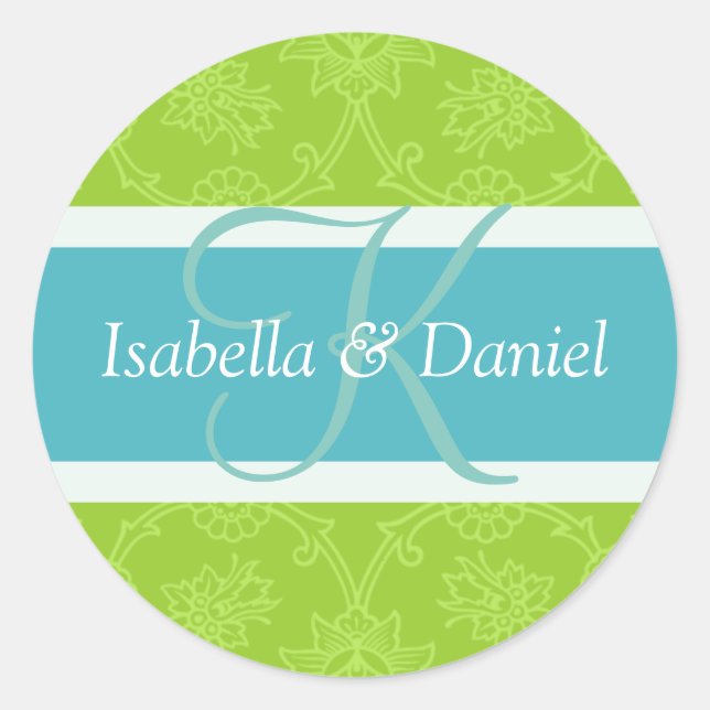 Adesivo Letra K Para Selos De Convite Para Casamento (Frente)