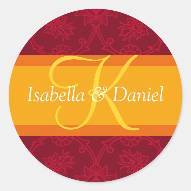 Adesivo Letra K Para Selos De Convite Para Casamento (Frente)
