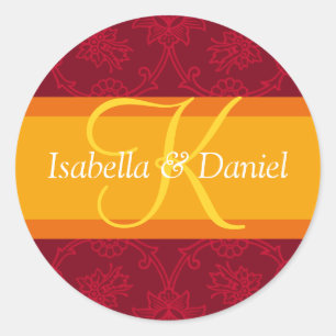 Adesivo Letra K Para Selos De Convite Para Casamento