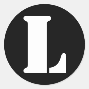 Adesivo Letra L cujo alfabeto é grafado por Janz Black