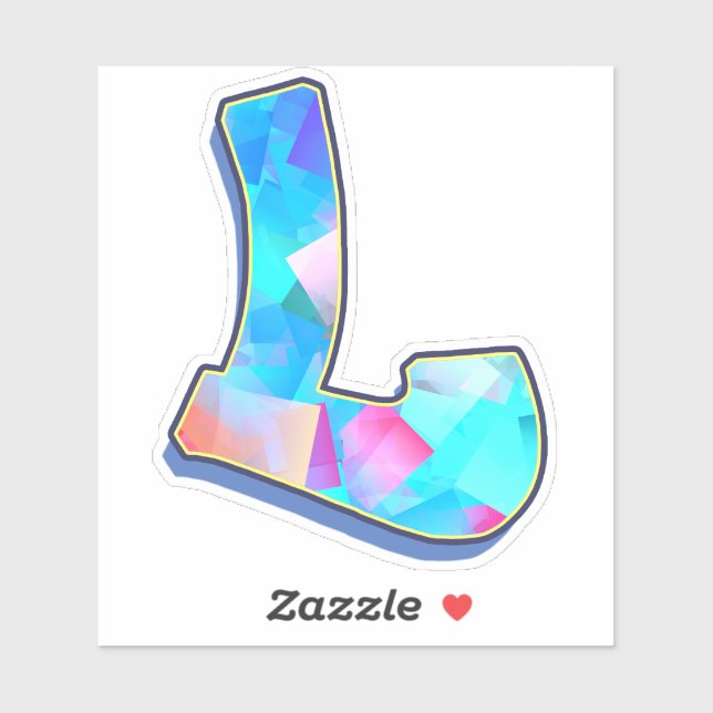 Adesivo Letra L _ Grafite Alphabet Letters Stickers (Folha)