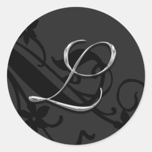 Adesivo Letra L Monograma Vinheta selada de envelopes