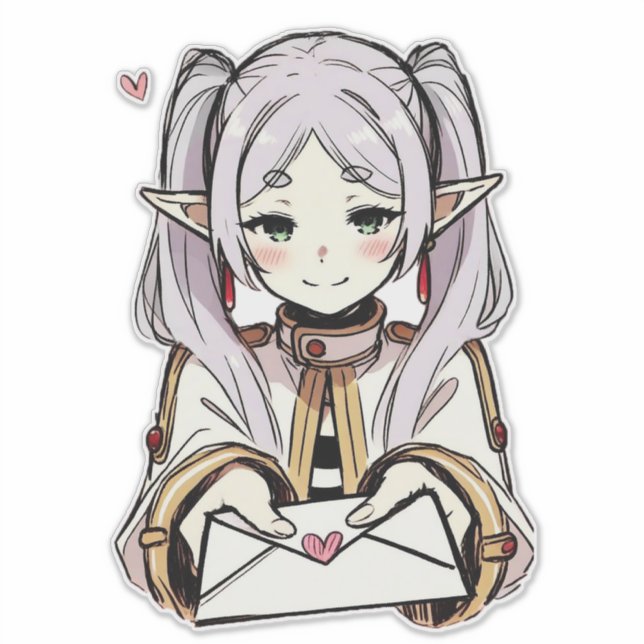 Adesivo Letra Love Sticker | Sousou no Frieren (Frente)