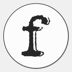 Adesivo letra lowercase f