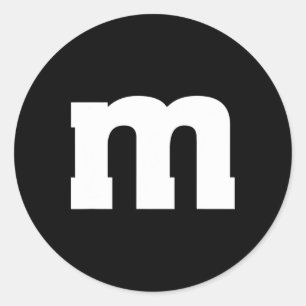 Adesivo Letra M Maiúscula Alfabeto