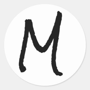 Adesivo Letra M White Rock Salt Alphabet por Janz