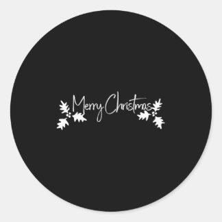 Adesivo Letra manuscrita de Feliz Natal com azevinho