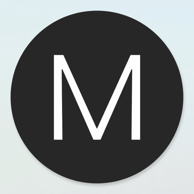 Adesivo Letra Mínima Negra e Branca Moderna (Criador carregado)