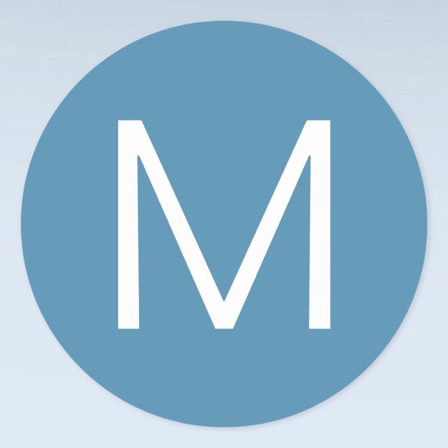 Adesivo Letra Minimalista Azul e Branco (Criador carregado)