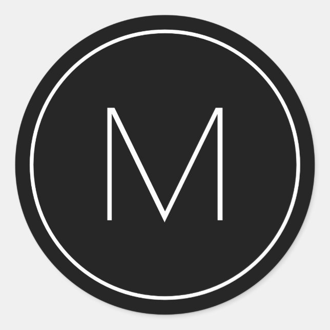 Adesivo Letra Minúscula Moderna Solteiro Monograma, Minúsc (Frente)