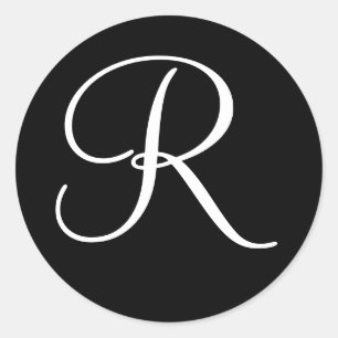 Adesivo Letra Monograma de Cores Formais de Casamento, Mod