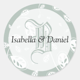 Adesivo Letra Monograma de Palitos de Noz