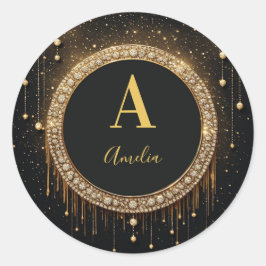 Adesivo Letra Monograma Personalizada em Brilho Preto