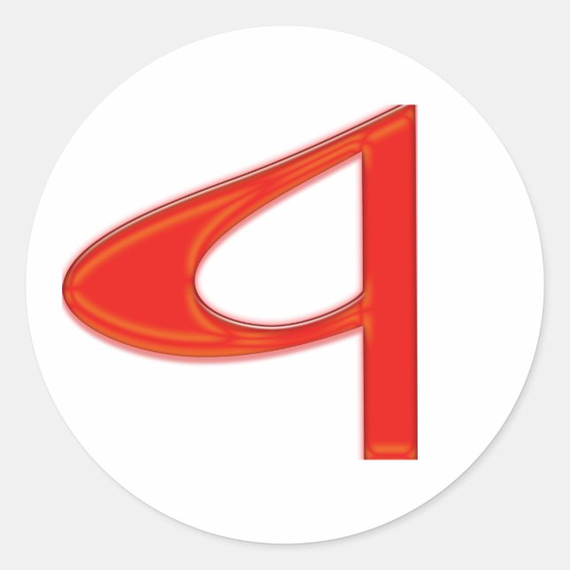 Adesivo Letra Musical a Vibrant Red Color (Frente)