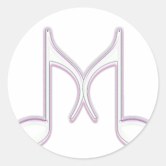 Adesivo Letra Musical "M"