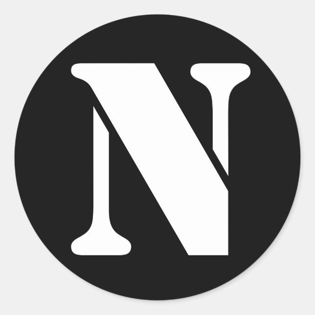 Adesivo Letra N alfabeto de lápis por Janz Black (Frente)