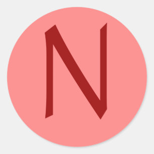 Adesivo Letra N Rosa