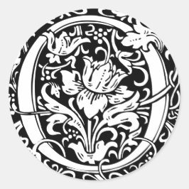 Adesivo Letra O Monograma Medieval Art Nouveau