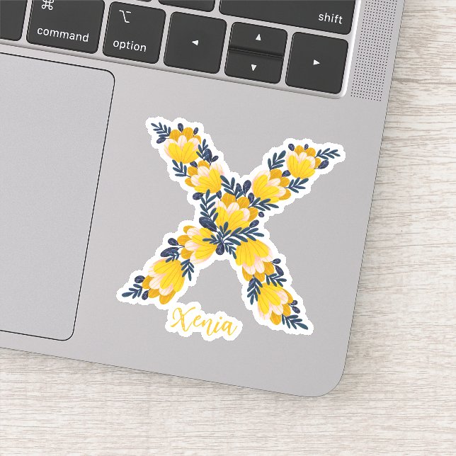 Adesivo Letra oral X vinil com corte personalizado (Detalhe)