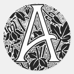 Adesivo Letra ornamentado "A "