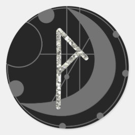 Adesivo Letra P Rune Runograma Monograma Geométrico Lua Pr