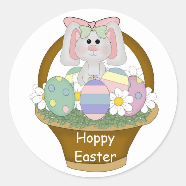 Adesivo Letra Páscoa selada do invólucro do Coelho da Pásc (Frente)